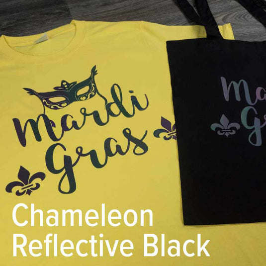Chameleon Reflective Black Heat Transfer Vinyl (HTV)